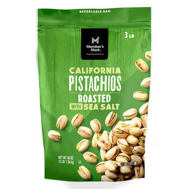 Member's Mark California Pistachios, Roasted with Sea Salt, 3 lb (48 oz)