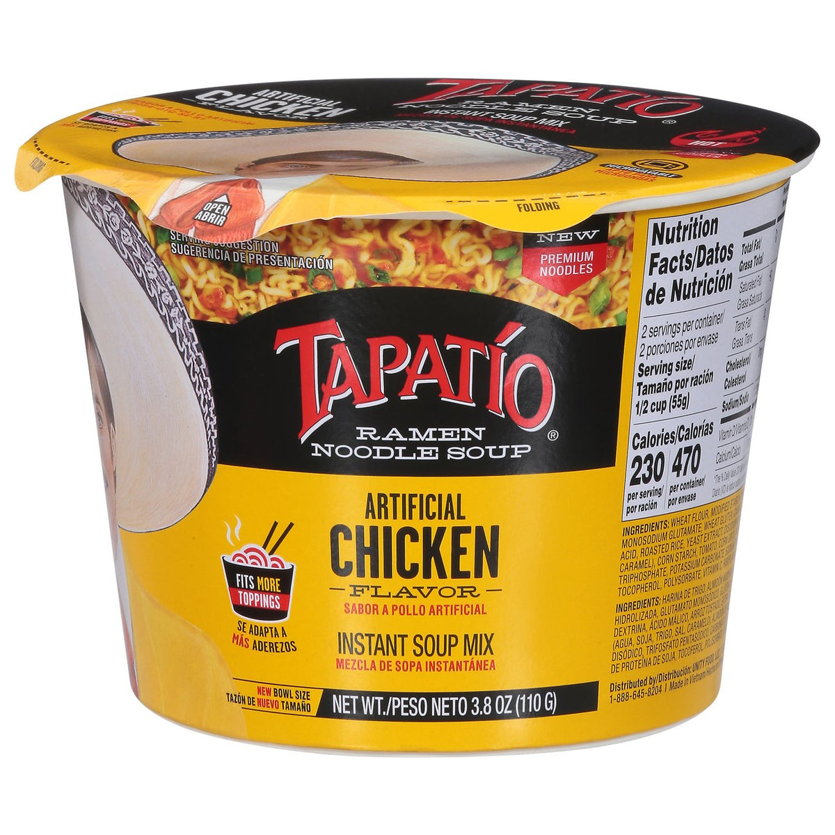 Tapatio Ramen Noodle Soup Artificial Chicken