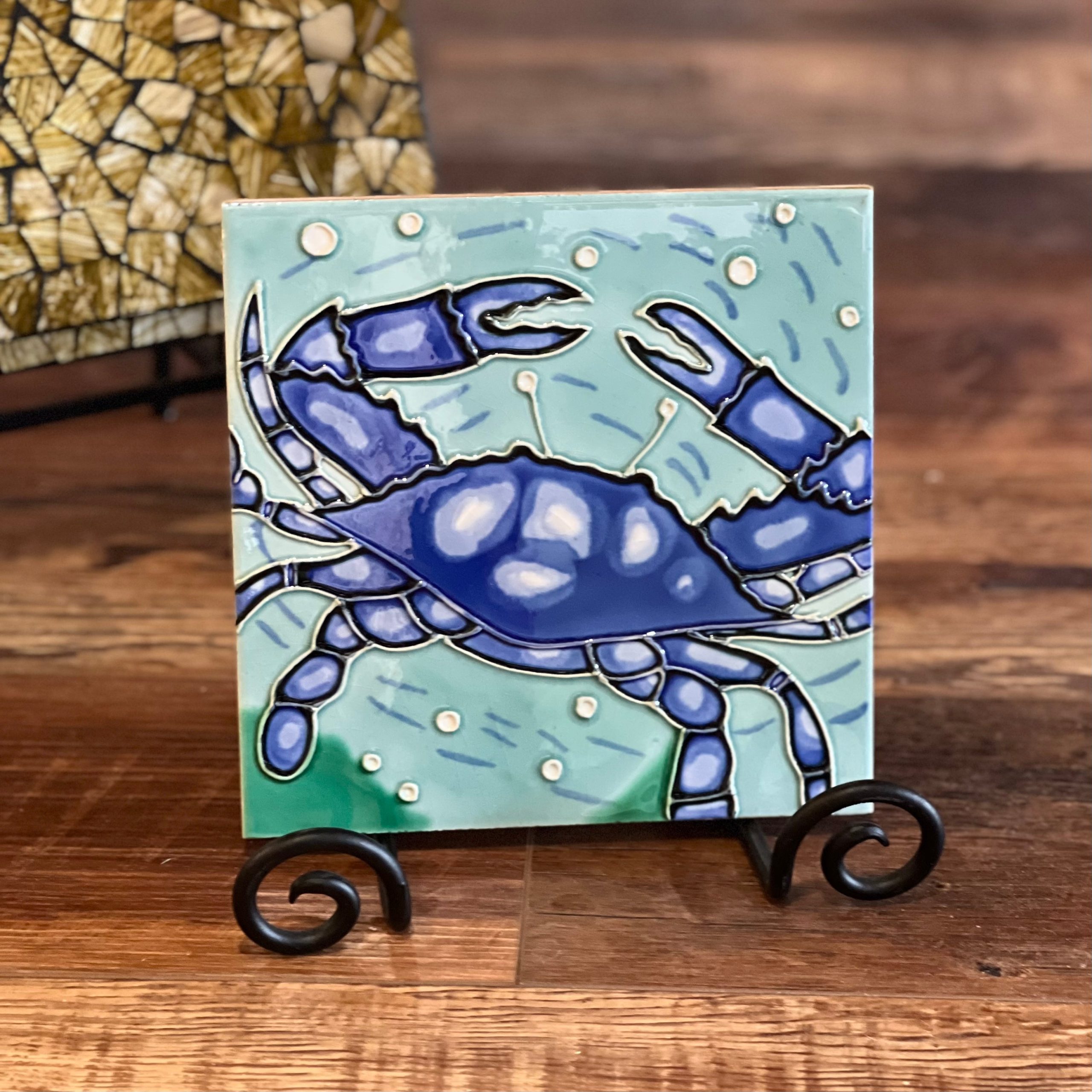 Blue Crab tile trivet