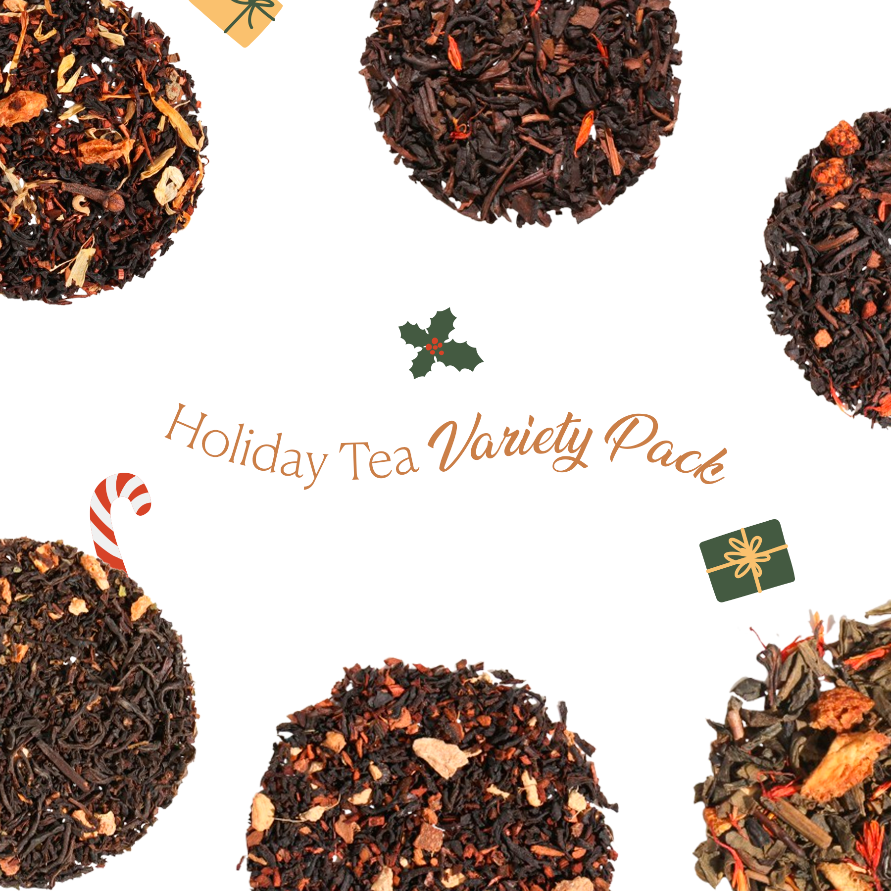 Holiday Tea Variety Pack [6-Pack Variety of Flavors]