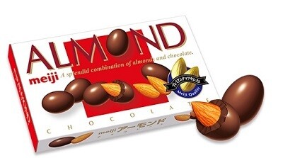 Meiji, Almond Chocolate, 88g in 1box