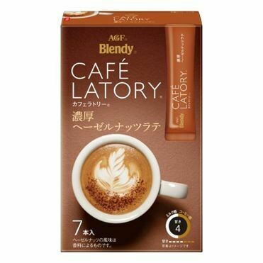 Ajinomoto, Cafe Latory, Hazelnut Latte, 7 Sticks in 1 Box