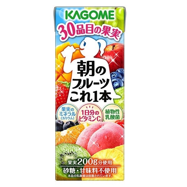Kagome, Yasai Ichiniti Kore Ippon, Vegetable Mix Juice 100%, 200ml
