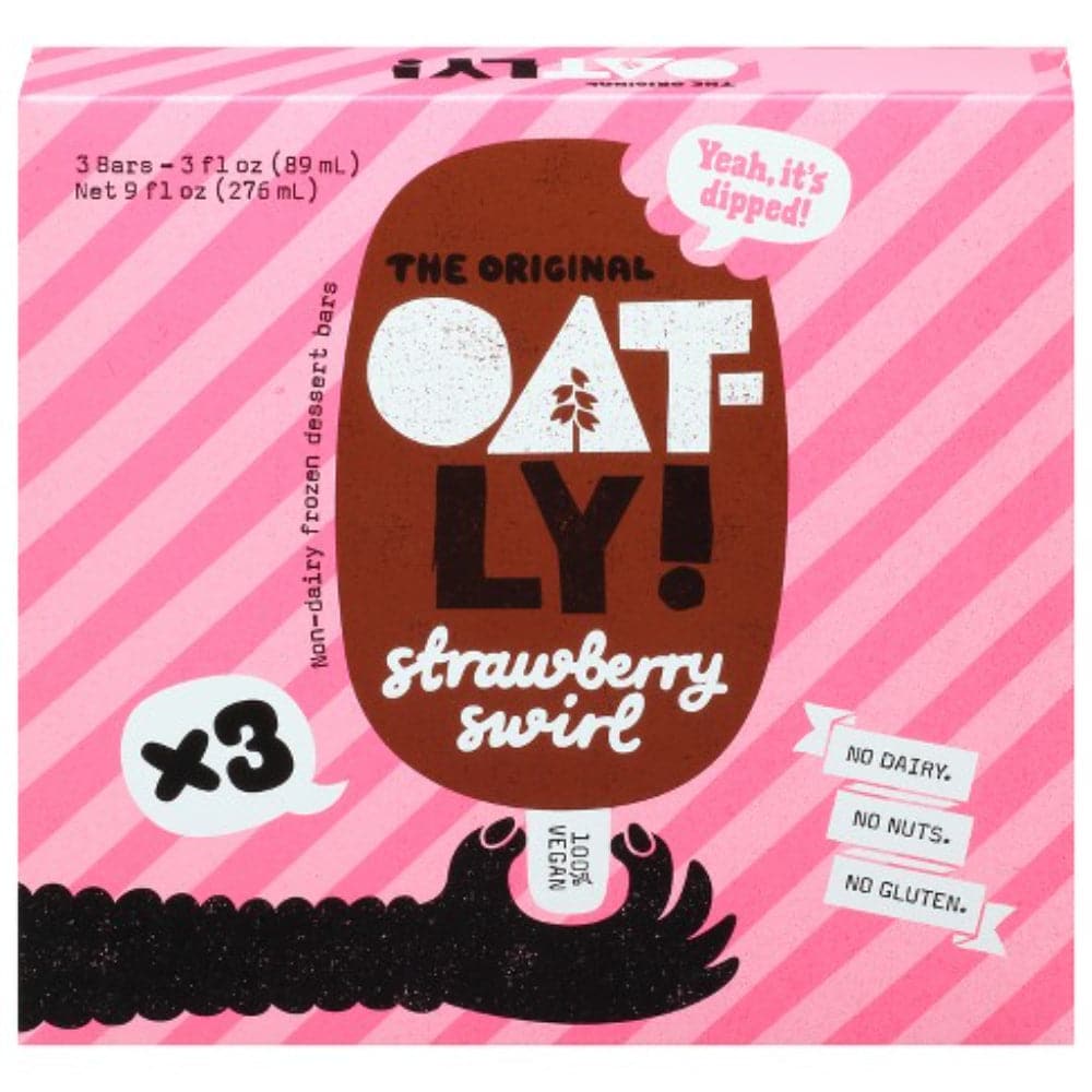 Oatly - Strawberry Frozen Dessert, 9 Oz | Pack of 8
