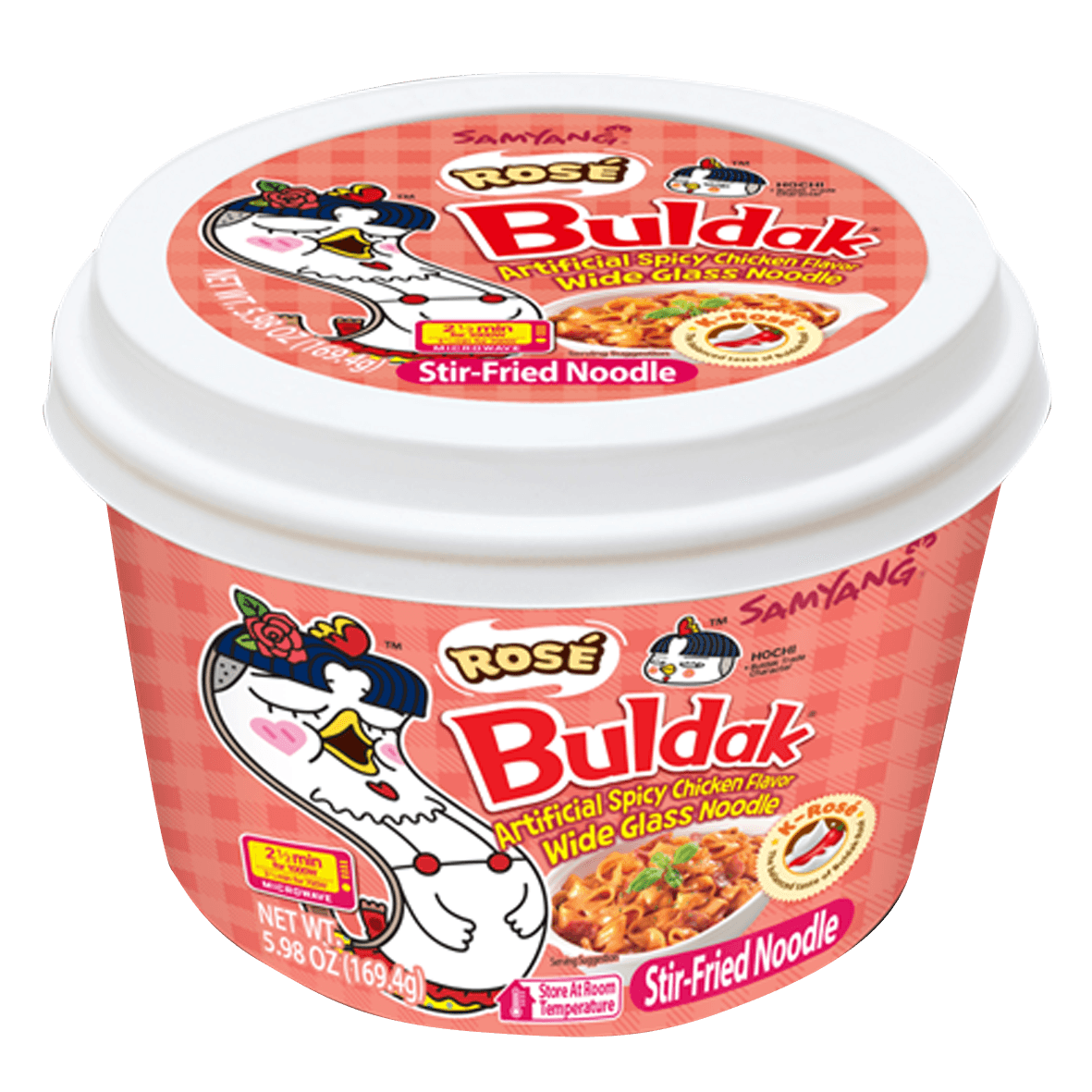 Buldak Rose Wide Glass