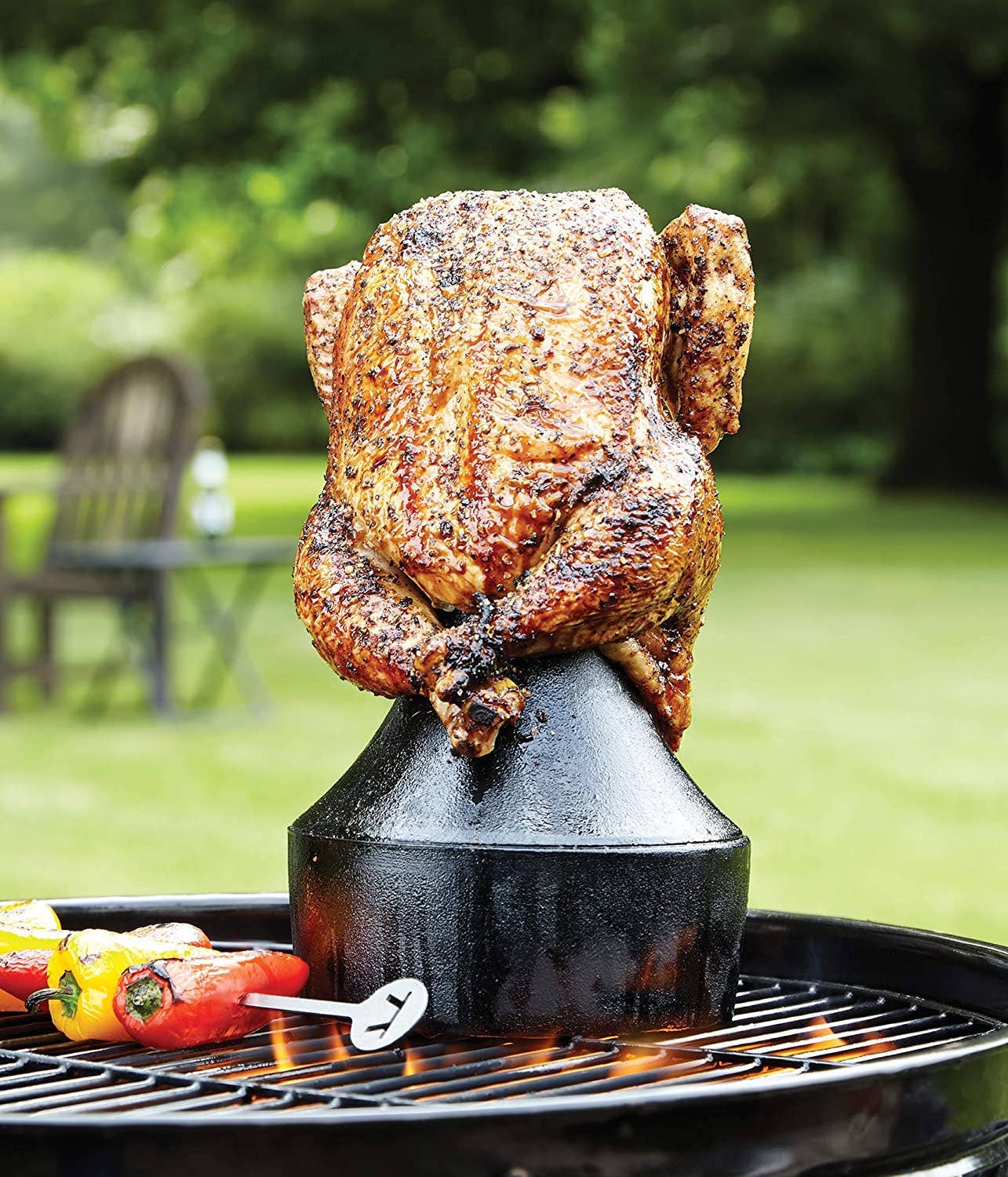 Outset Cast Iron Beer Can Roaster