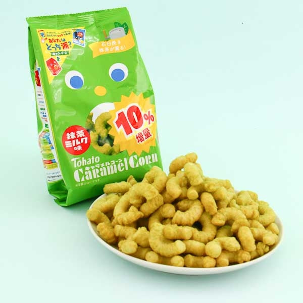 Tohato Caramel Corn Big Package - Matcha Green Tea