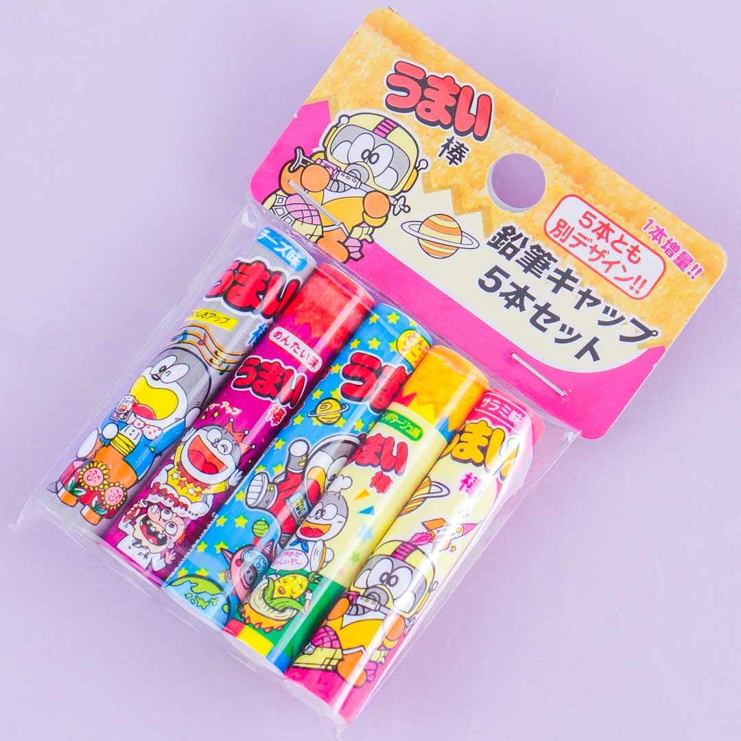 Umaibo Corn Puff Sticks Pencil Cap Set