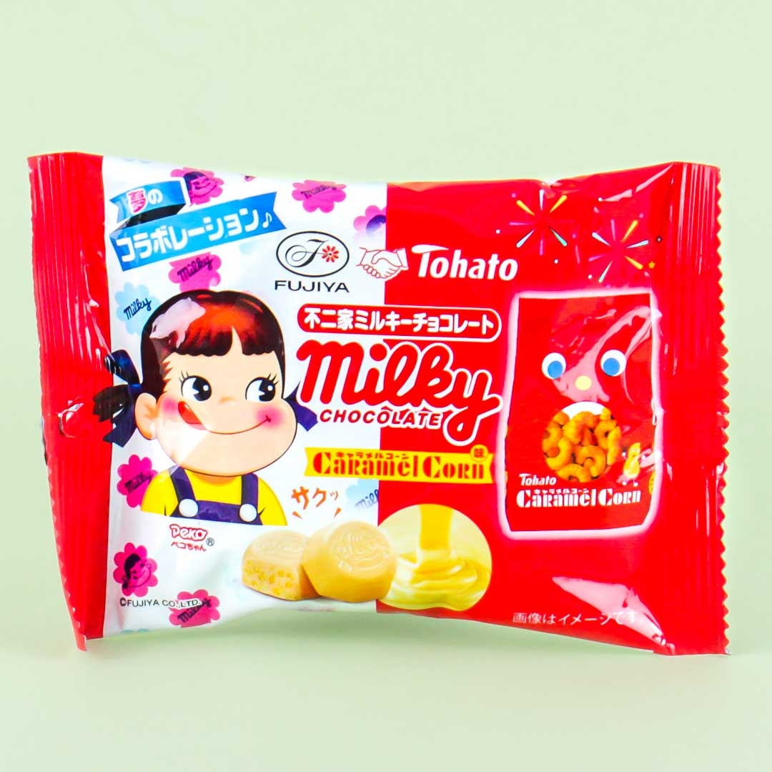 Fujiya x Tohato Milky Caramel Corn Chocolate Bites