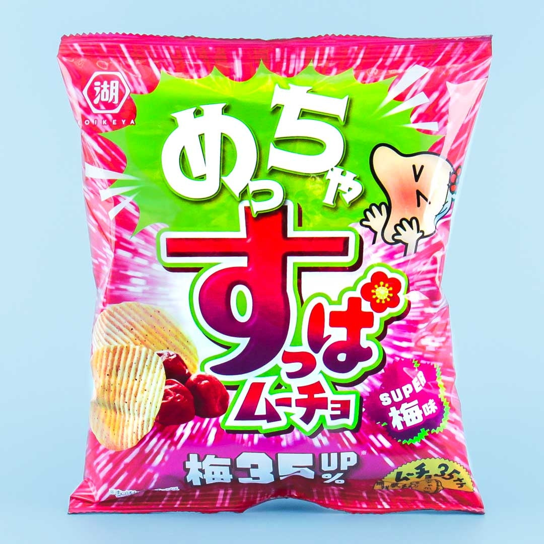 Koikeya Suppa Mucho Potato Chips - Super Sour Plum