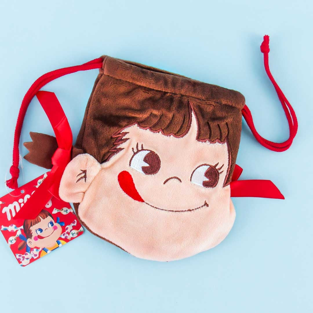 Milky Peko-Chan Ribbon Drawstring Bag