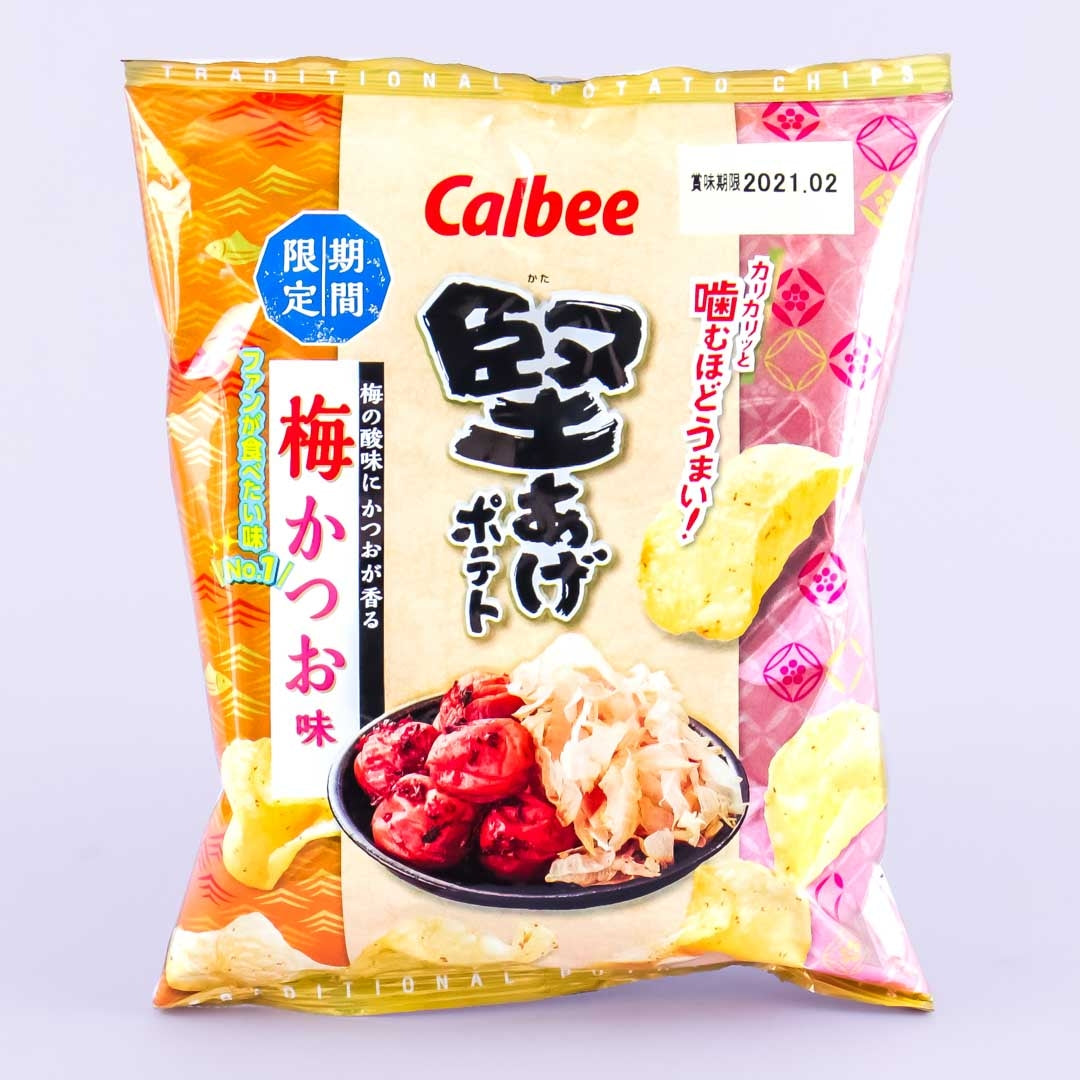 Calbee Kata-age Potato Chips - Plum & Katsuo