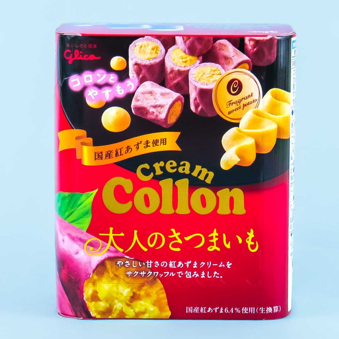 Glico Cream Collon Biscuit Rolls - Satsumaimo