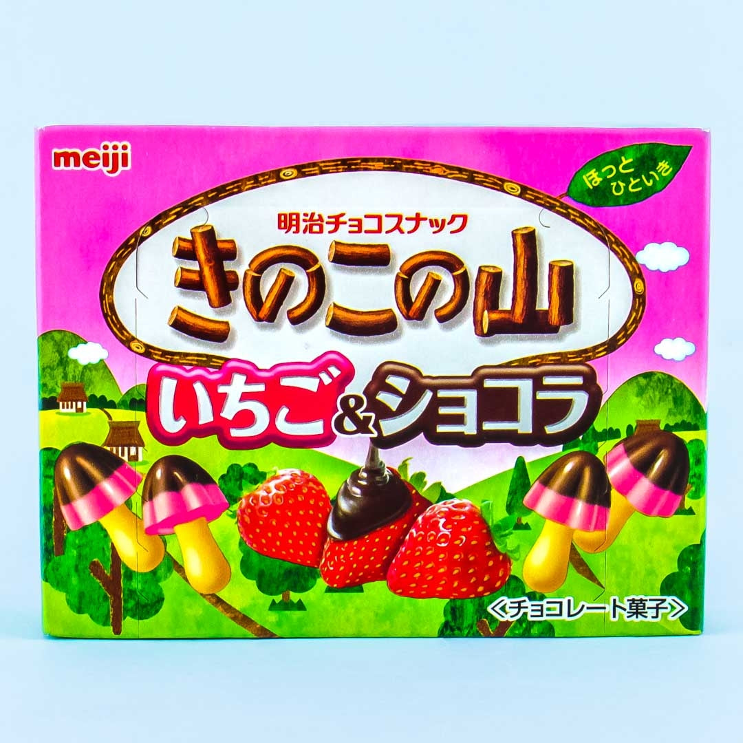 Kinoko no Yama Chocolate Biscuits - Strawberry & Chocolate