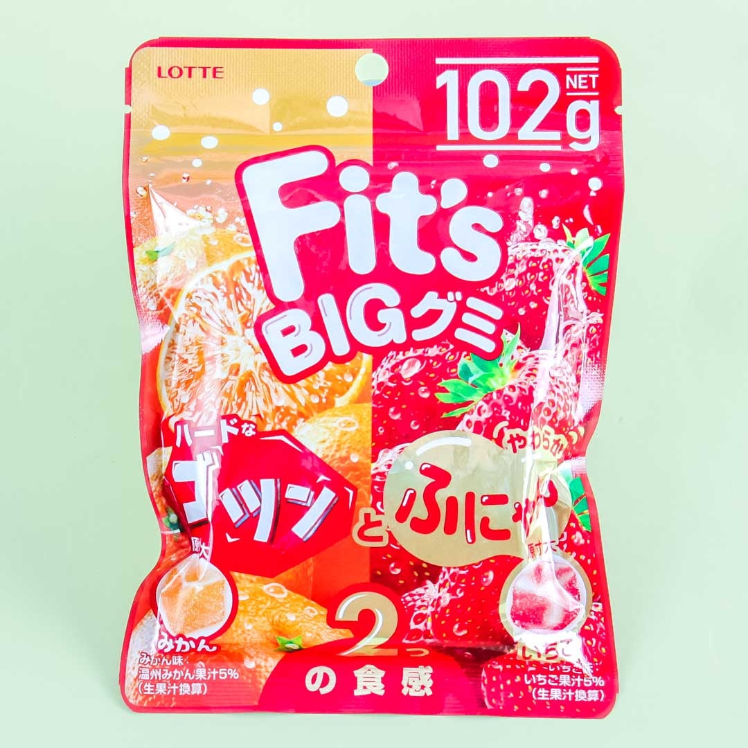 Lotte Fit's BIG Gummy - Mikan & Strawberry