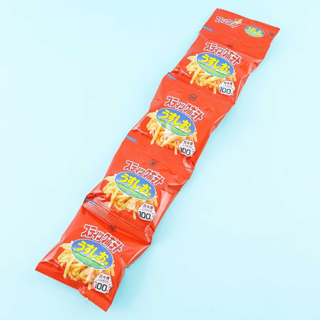 Koikeya Potato Stick Snacks Mini Pack - Light Salt - 4 pcs