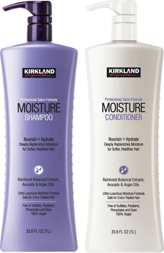 Kirkland Signature Moisture Shampoo, Conditioner, 33.8 Fl oz (2 Count)