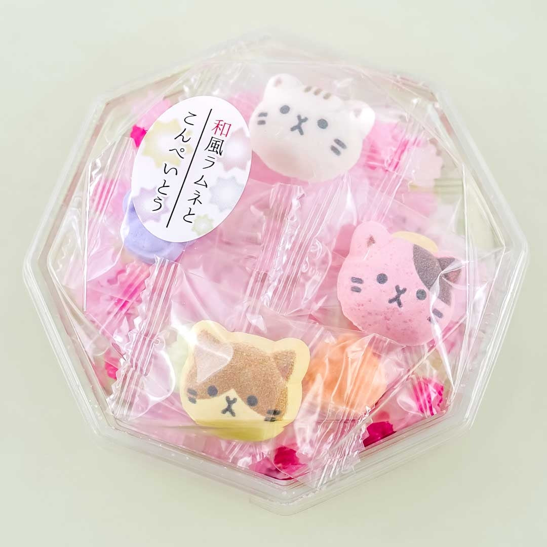 Tanbaya Honpo Ramune & Konpeito Set - Cats