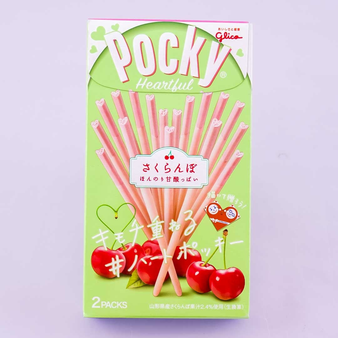 Pocky Heart Biscuit Sticks - Cherry