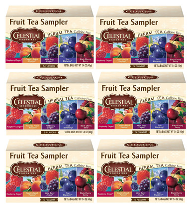 Celestial Seasonings Fruit Tea Sampler, 18 Count (6 Pack)