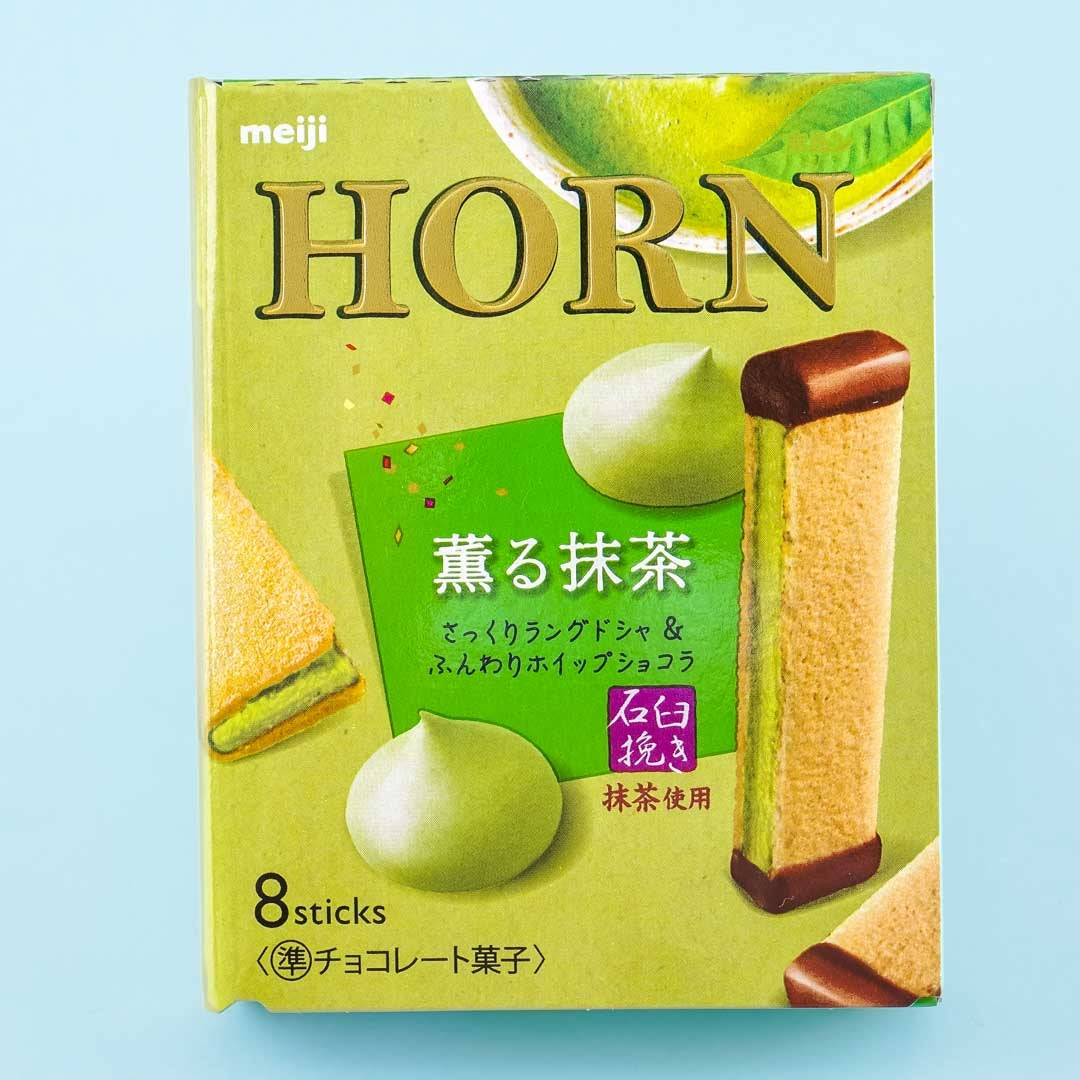 Meiji Horn Kaora Matcha Chocolate Biscuit Sandwiches