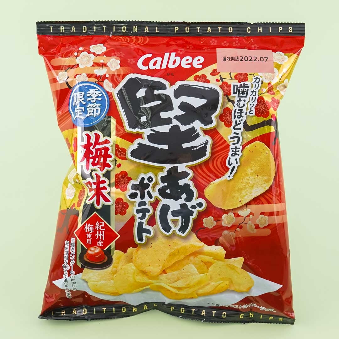 Calbee Kata-age Potato Chips - Plum
