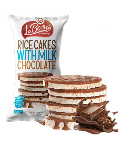 Rice Cakes with Milk Chocolate, Kosher for Passover, 3.1 oz