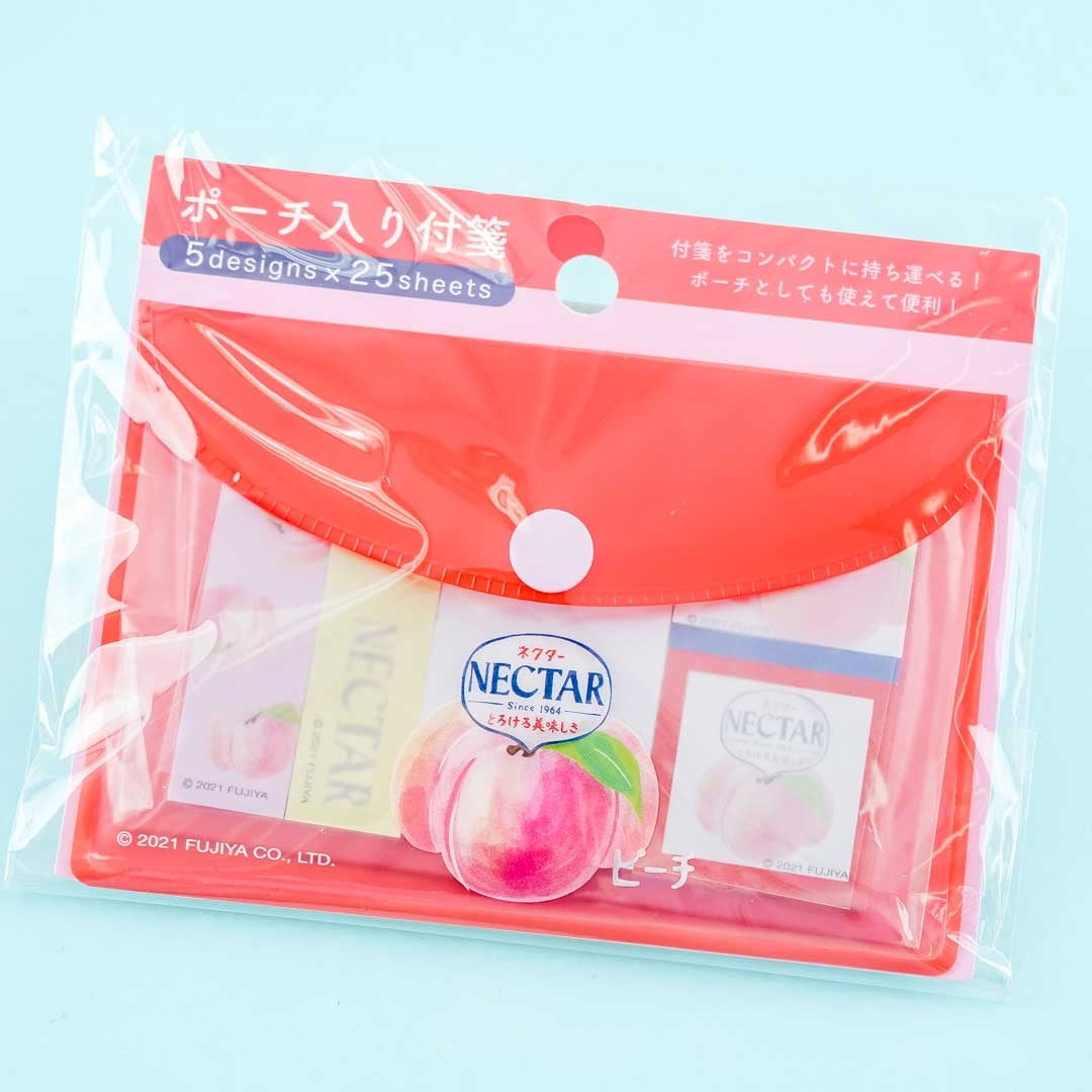 Nectar Peach Sticky Notes With Pouch