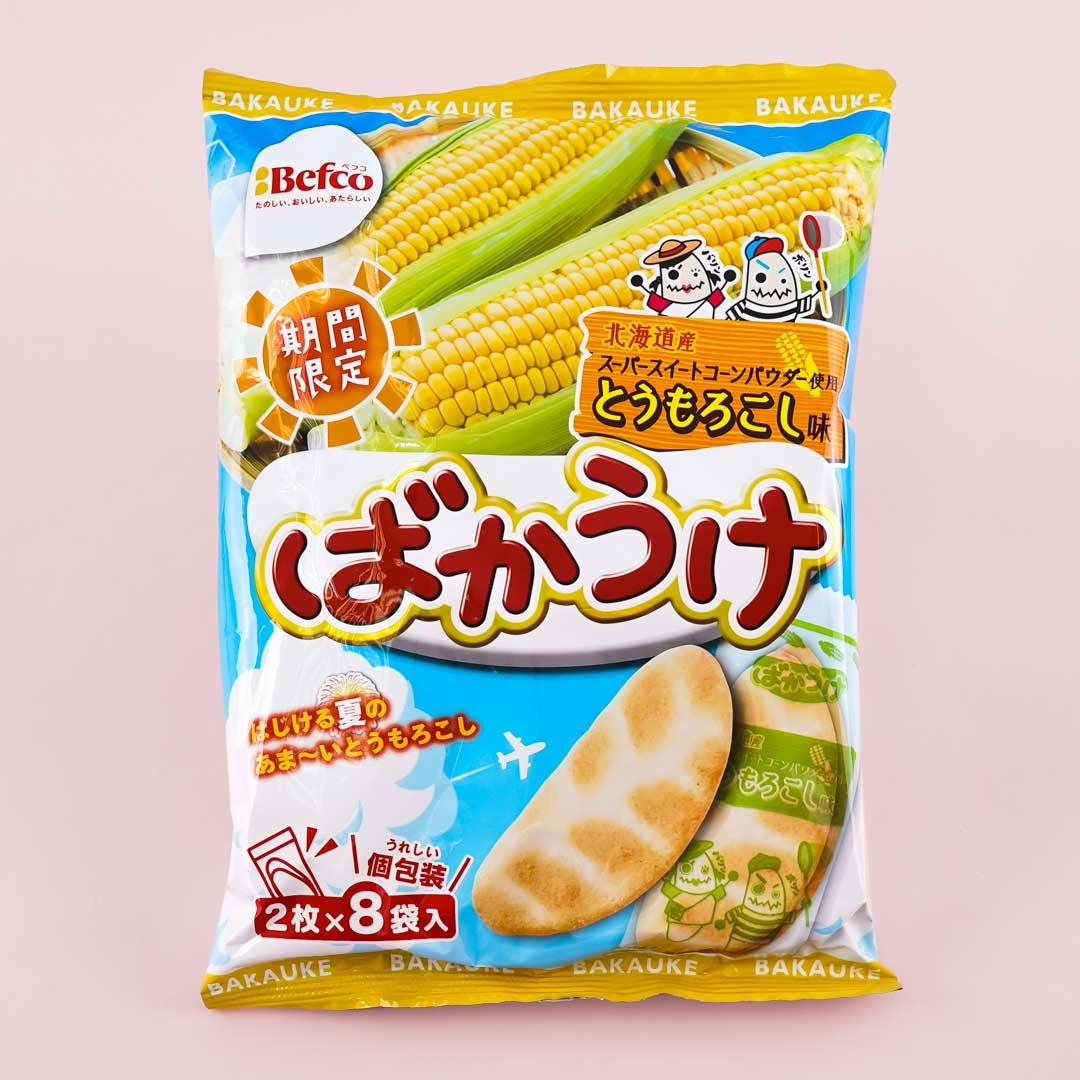 Befco Kuriyama Bakauke Rice Crackers - Hokkaido Corn