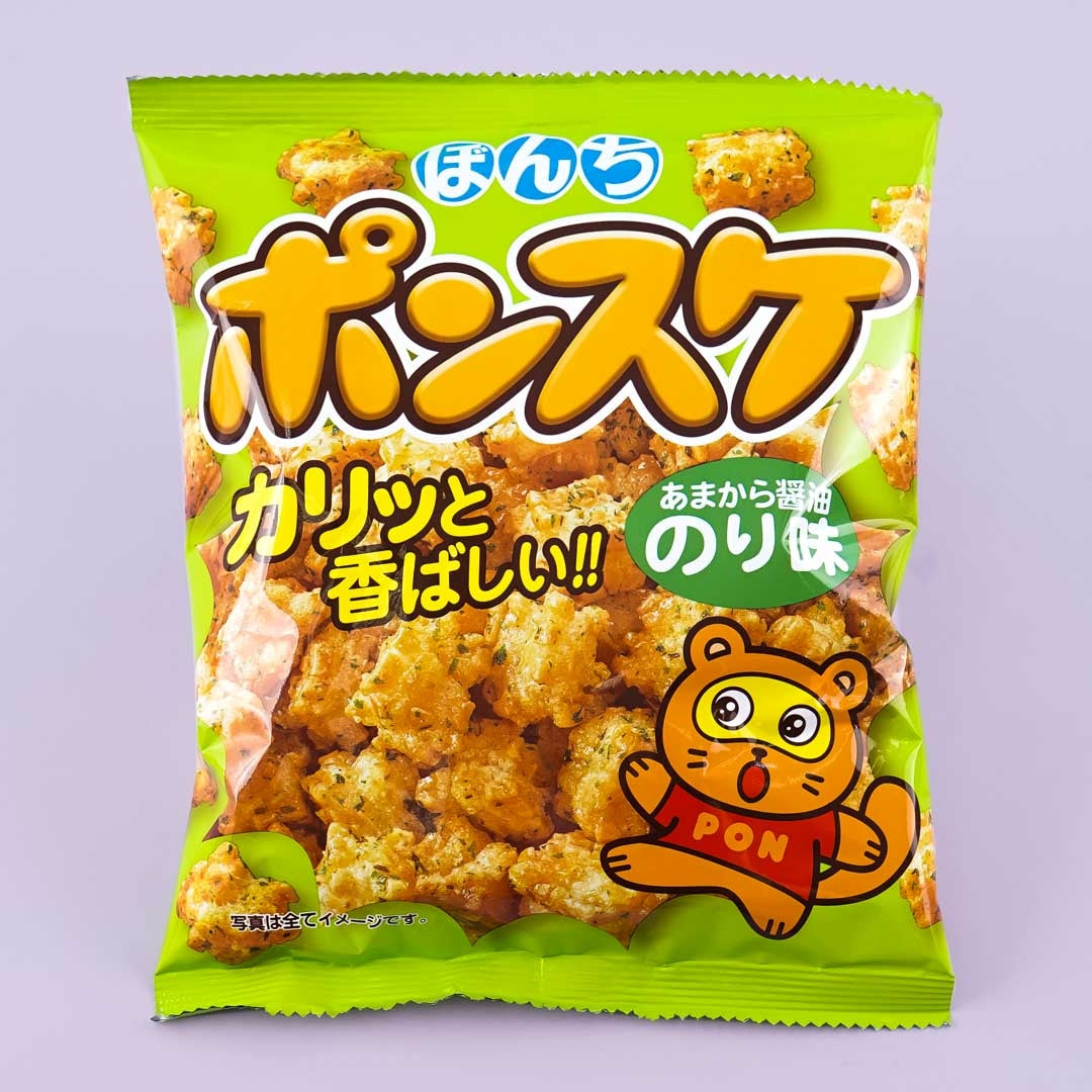 Bonchi Ponsuke Rice Crackers - Sweet Soy Sauce & Seaweed