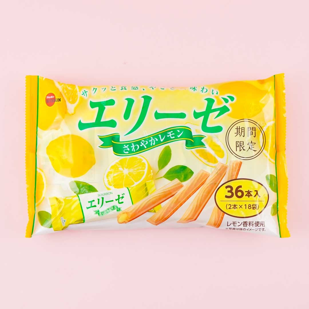 Bourbon Elise Wafer Sticks - Refreshing Lemon