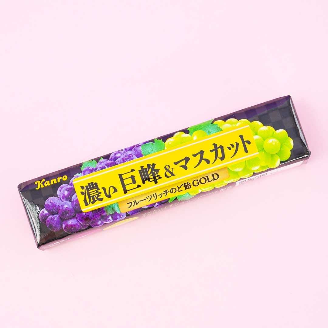 Kanro Fruit Rich GOLD Throat Candy - Dark Kyoho & Muscat