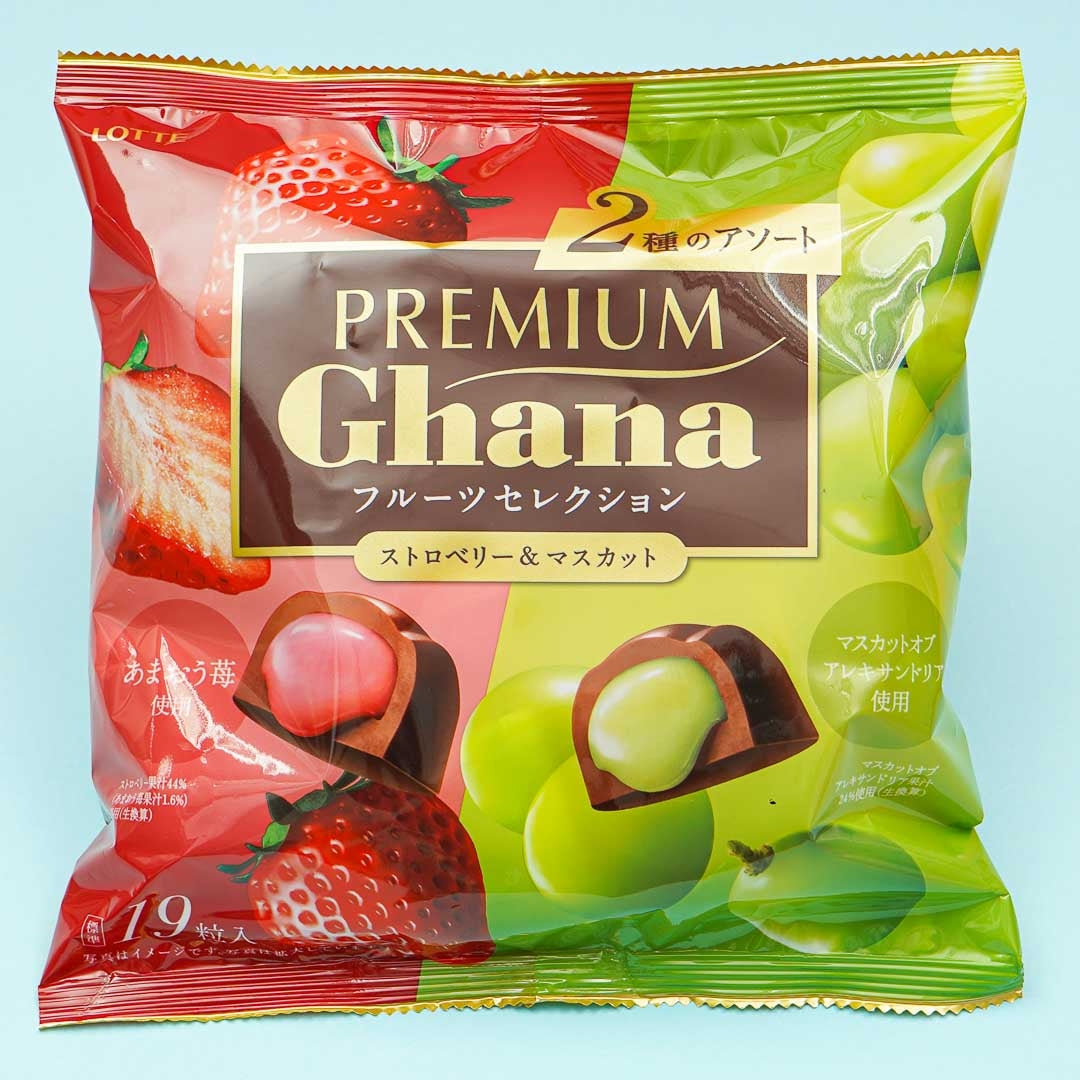 Lotte Premium Ghana Fruit Selection Chocolate - Muscat & Strawberry