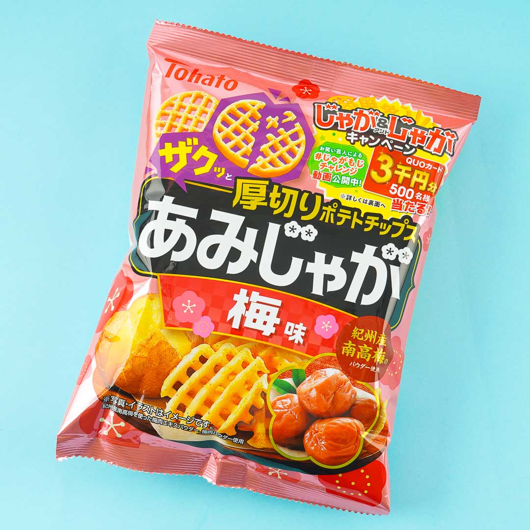 Tohato Amijaga Potato Chips - Japanese Plum