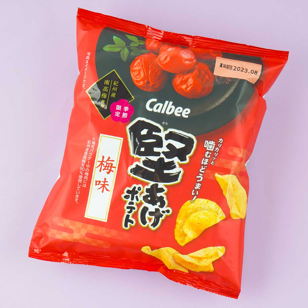 Calbee Kata-age Potato Chips - Nanko Plum