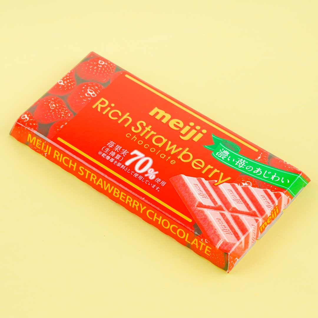 Meiji Rich Strawberry Chocolate Bar
