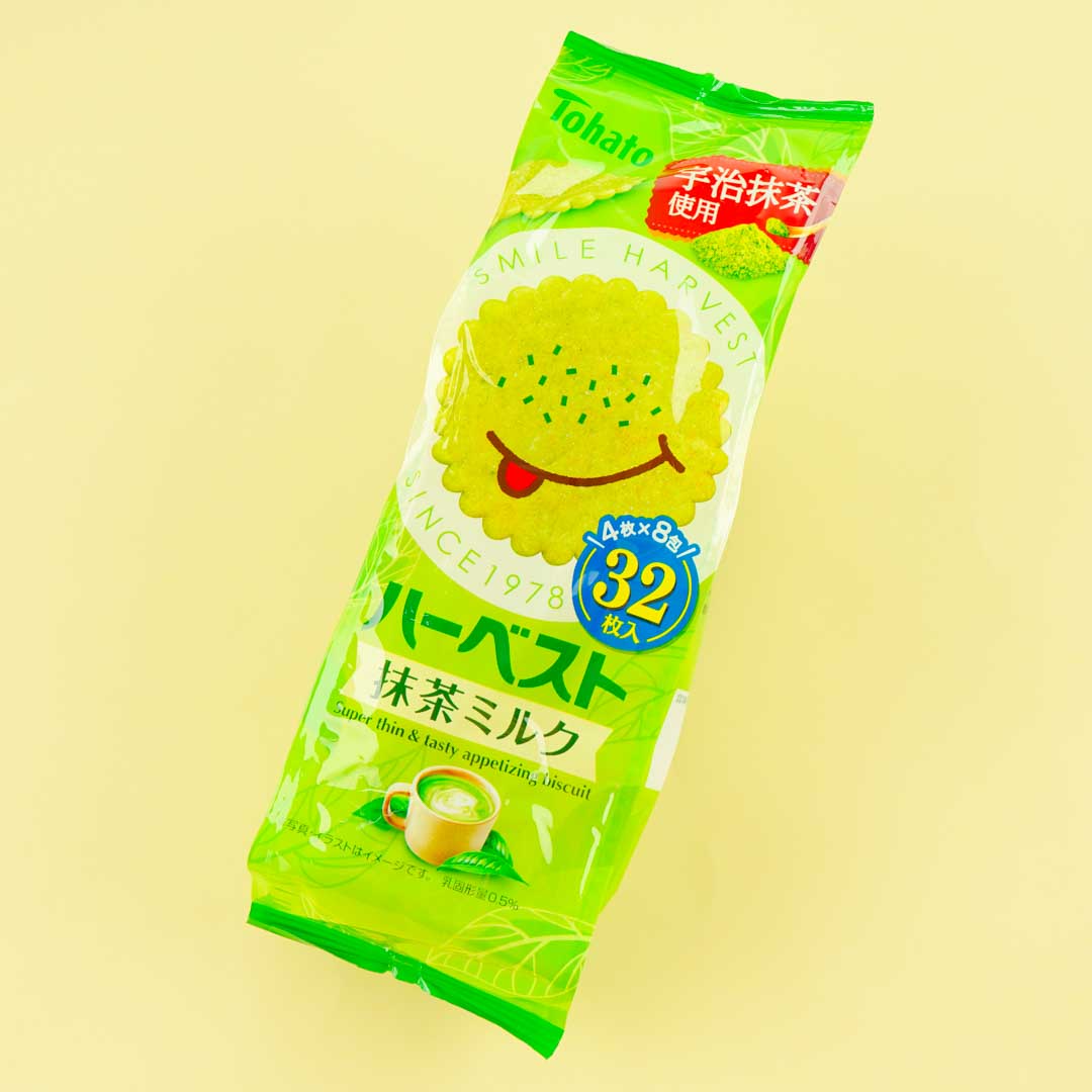 Tohato Smile Harvest Super Thin Biscuit Bag - Matcha Milk