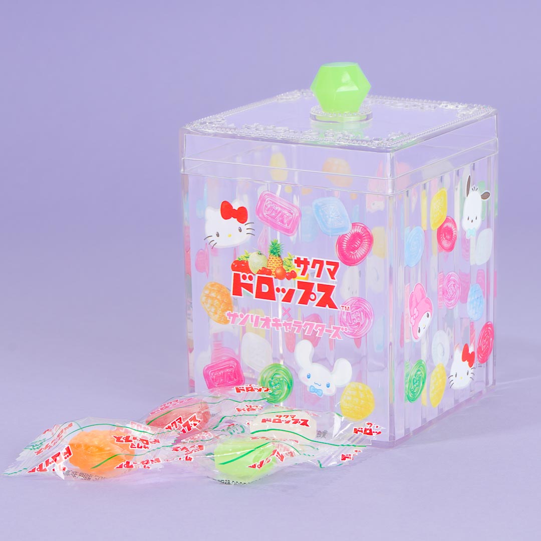 Sanrio Characters x Sakuma Drops Clear Candy Canister