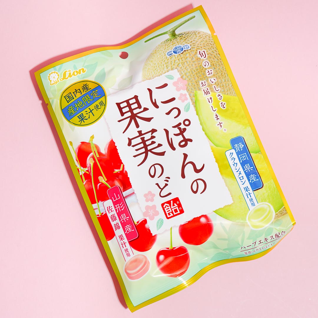 Lion Japanese Fruits Throat Lozenges - Melon & Cherry
