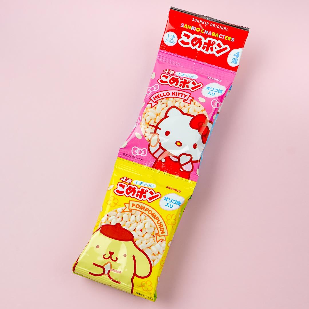 Sanrio Characters Puffed Rice Snacks Set - 4 pcs