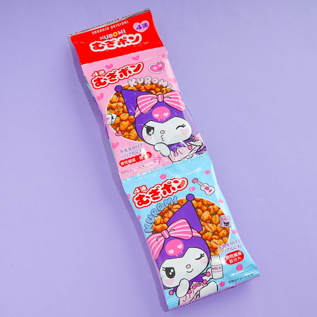 Kuromi Puffed Wheat Grain Snacks - Barley Grass & Coffee