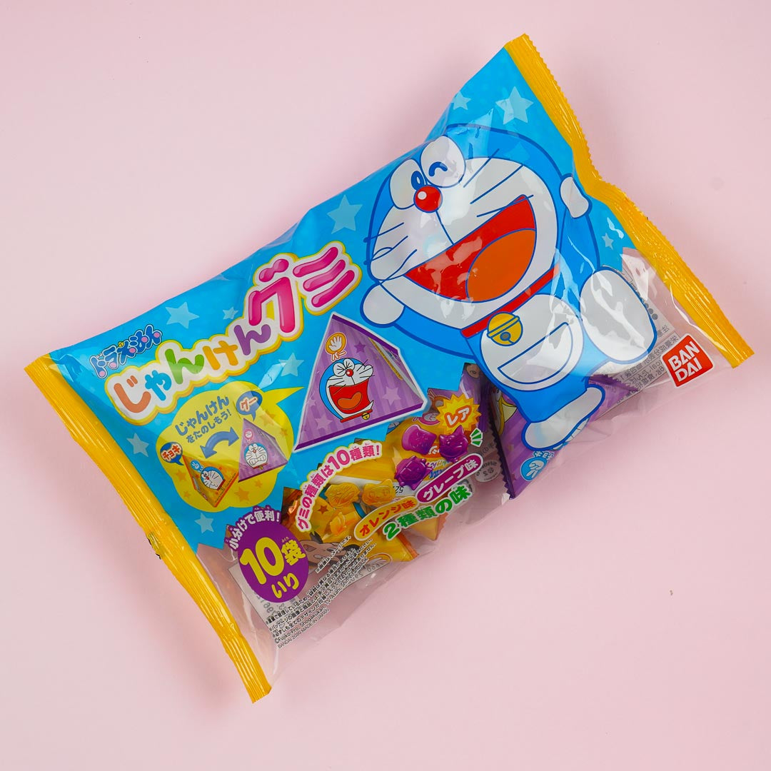 Doraemon Rock Paper Scissors Gummies - Orange & Grape