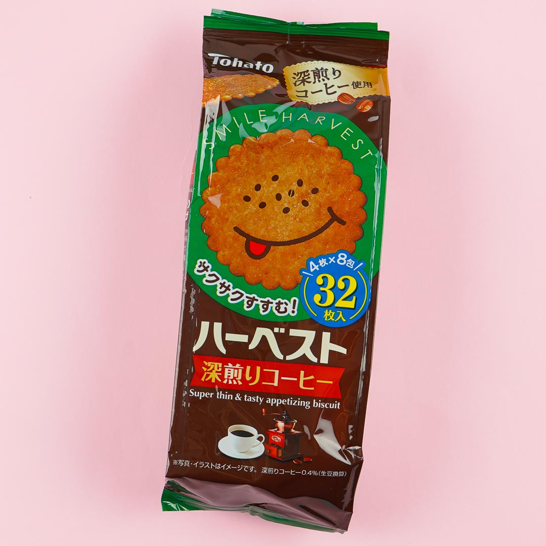 Tohato Smile Harvest Super Thin Biscuit Bags - Deep Roasted Coffee