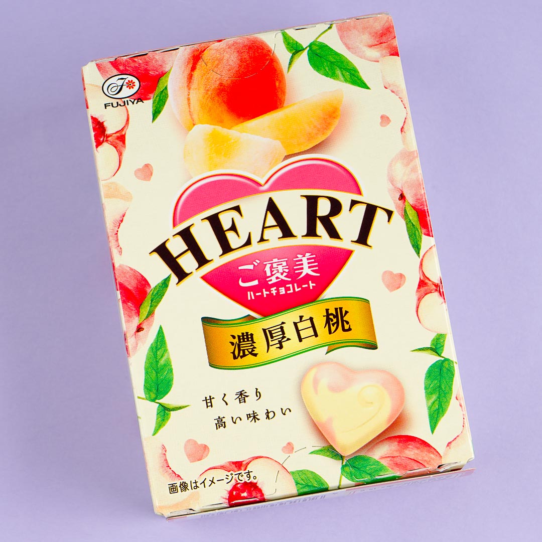 Fujiya Reward Heart Chocolate - Rich White Peach