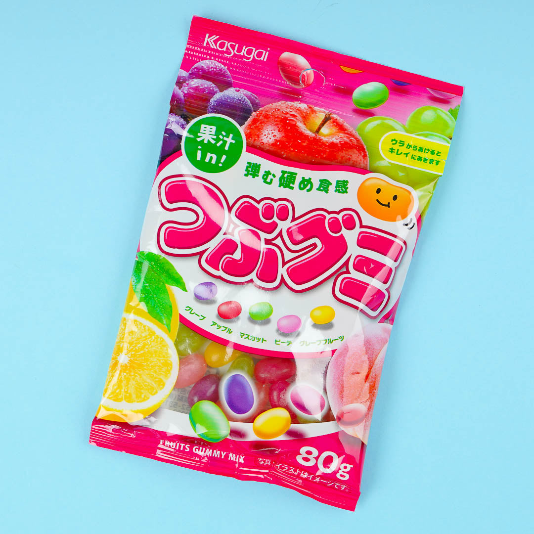 Kasugai Tsubu Gummy Candy - Assorted Fruit Mix