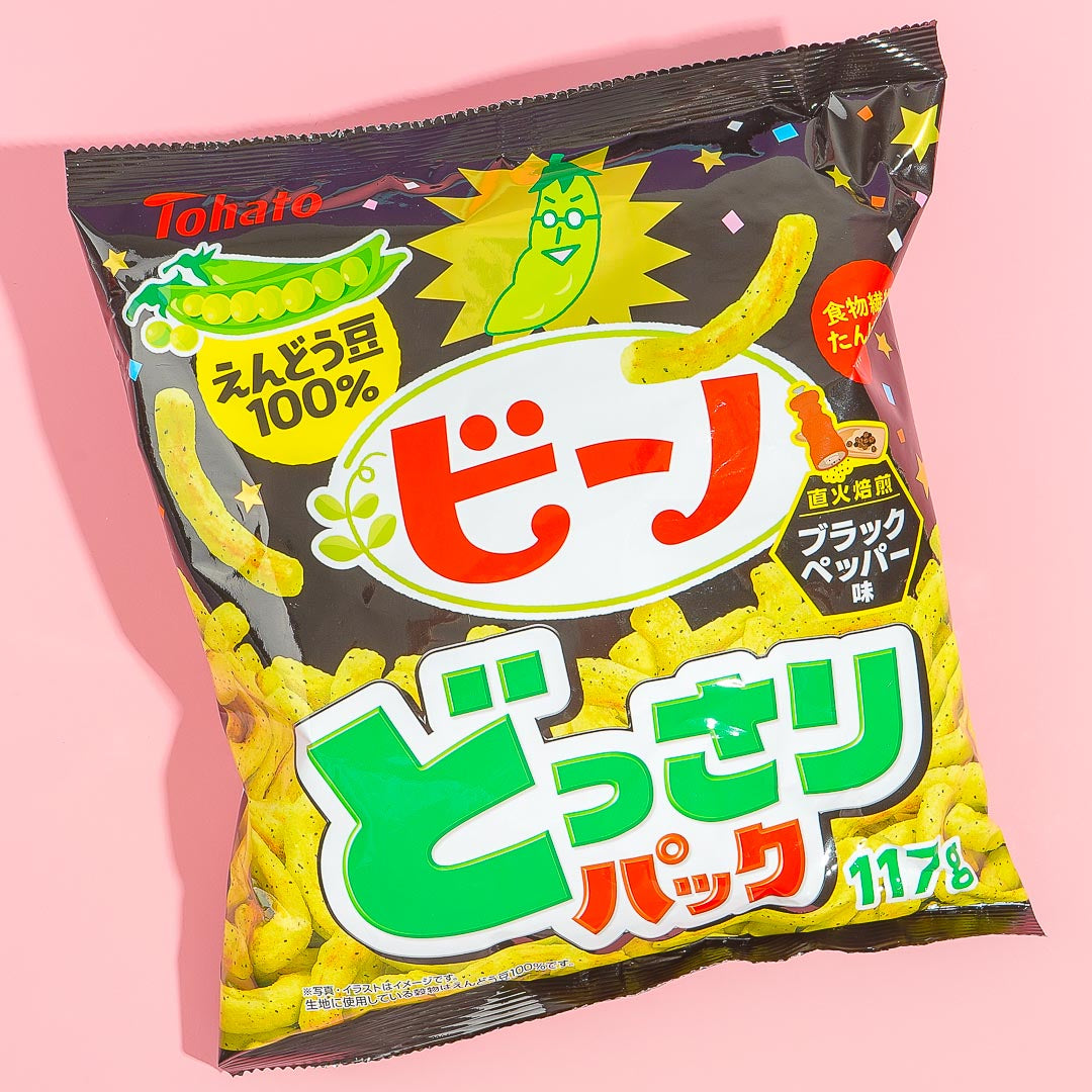 Tohato Beano Edamame Snacks Large Pack - Black Pepper