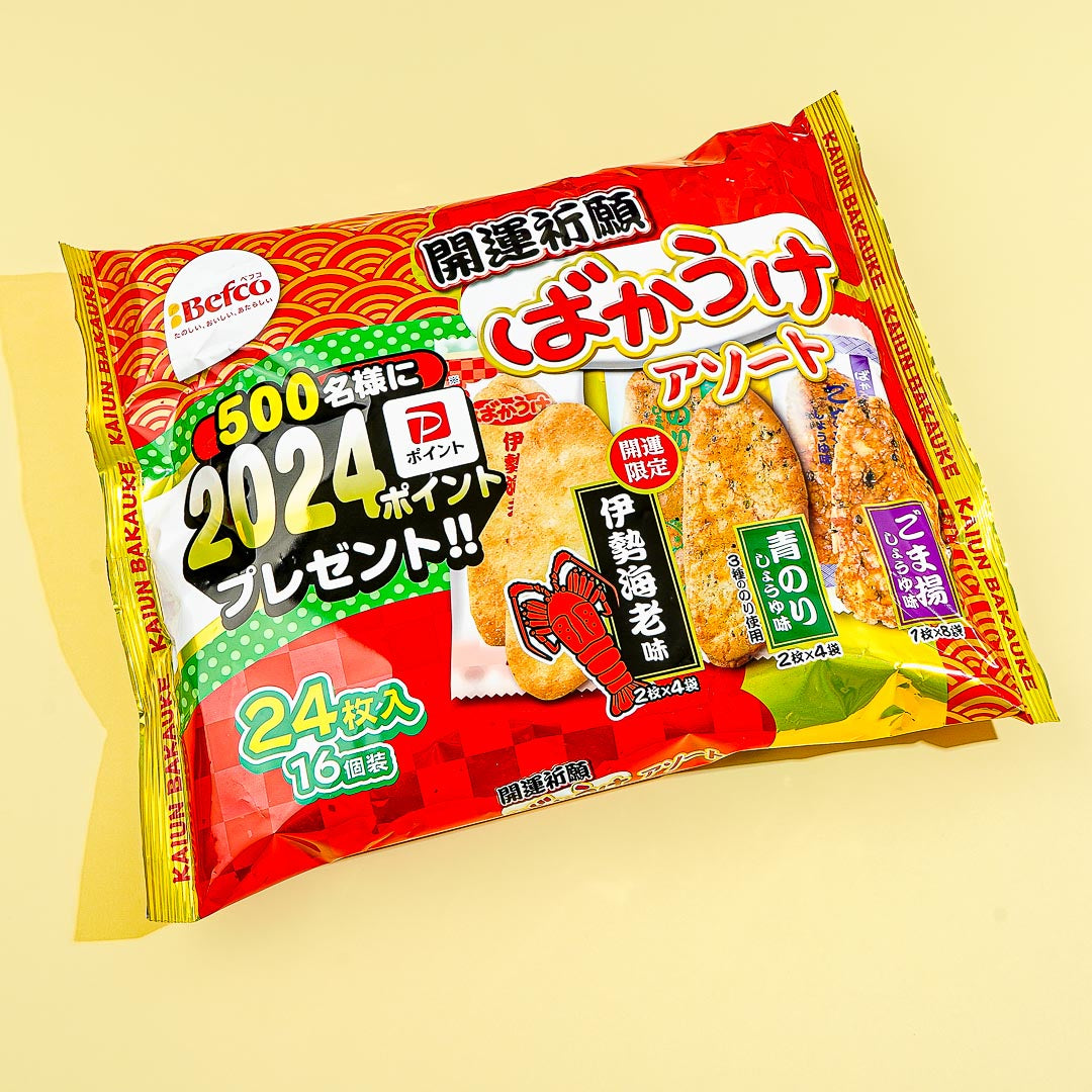 Befco Kuriyama 2024 Good Luck Bakauke Rice Crackers - Assorted