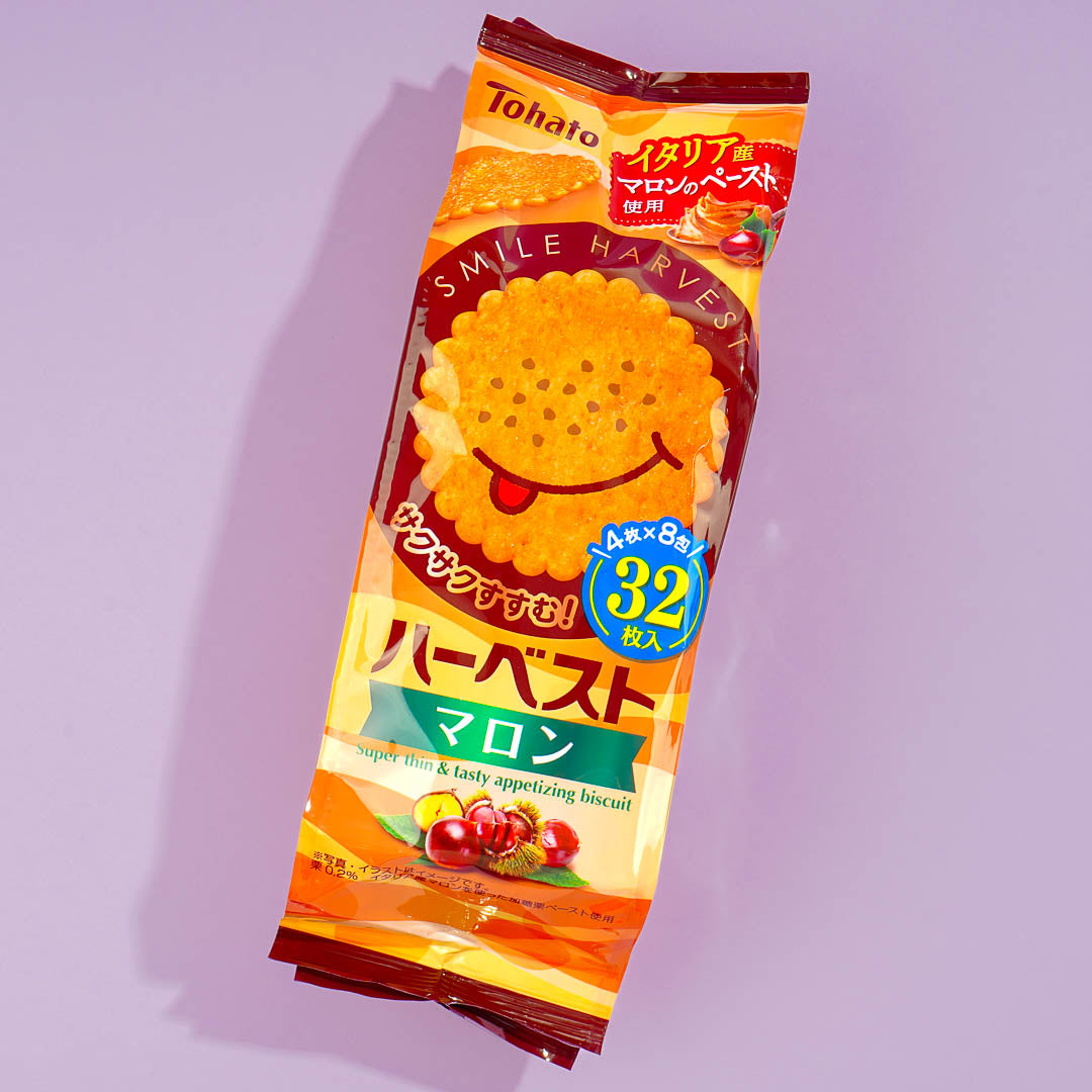 Tohato Smile Harvest Super Thin Biscuit Bag - Chestnut