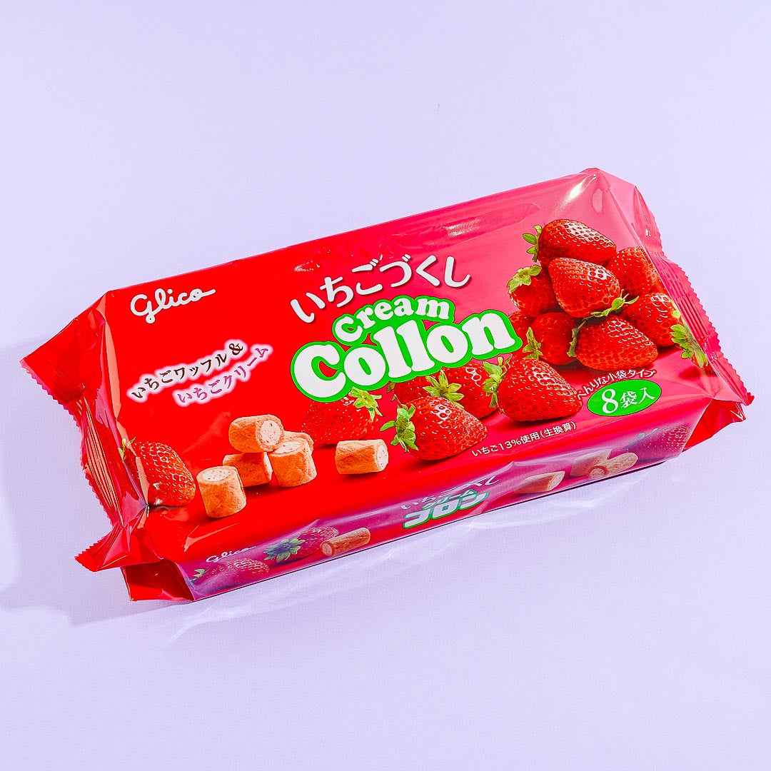 Glico Collon Biscuit Roll Family Pack - Strawberry