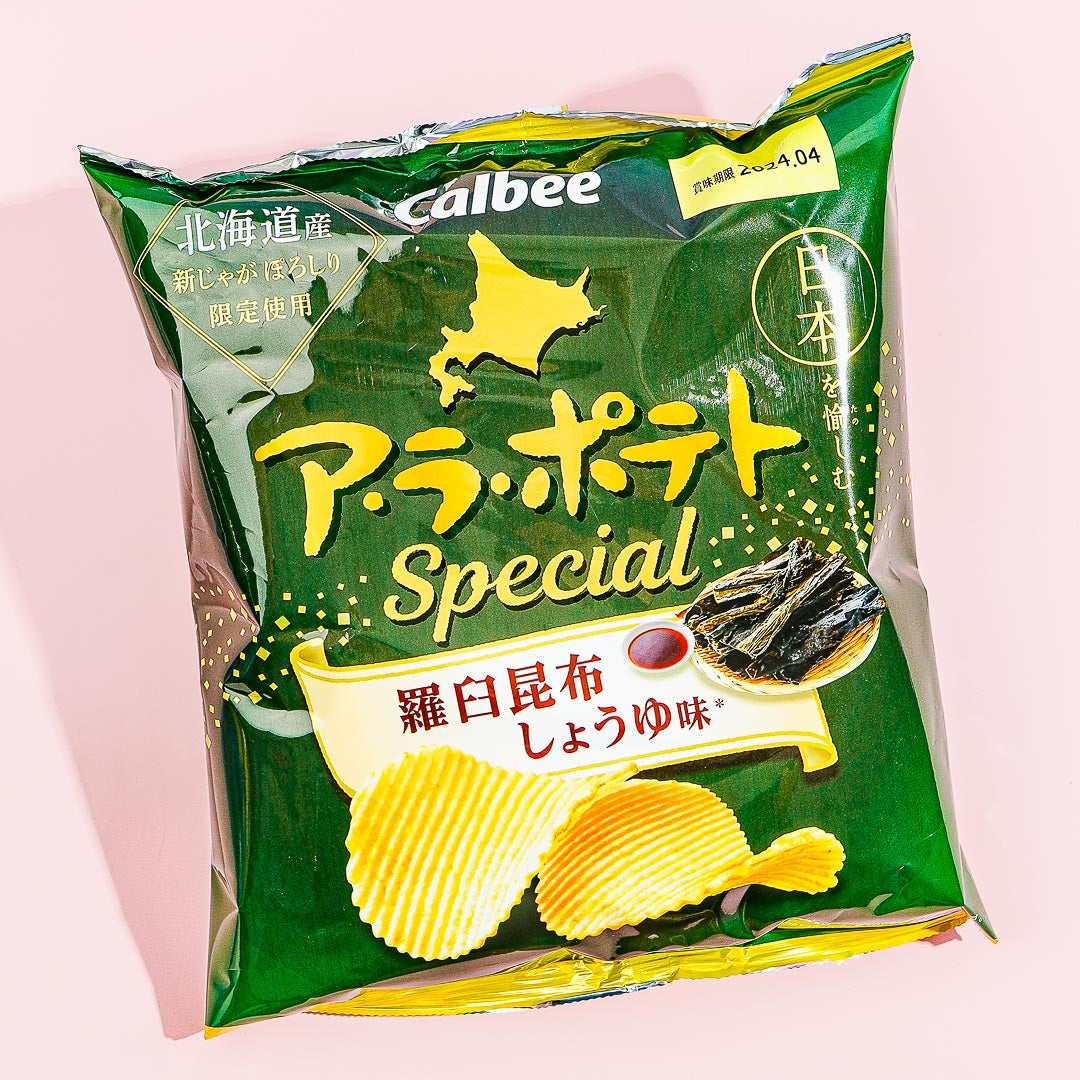 Calbee A La Potato Chips - Rausu Kelp & Soy Sauce